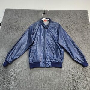 Vintage Lacoste Sport Jacket Mens Medium Blue Nylon Windbreaker Hong Kong 80s